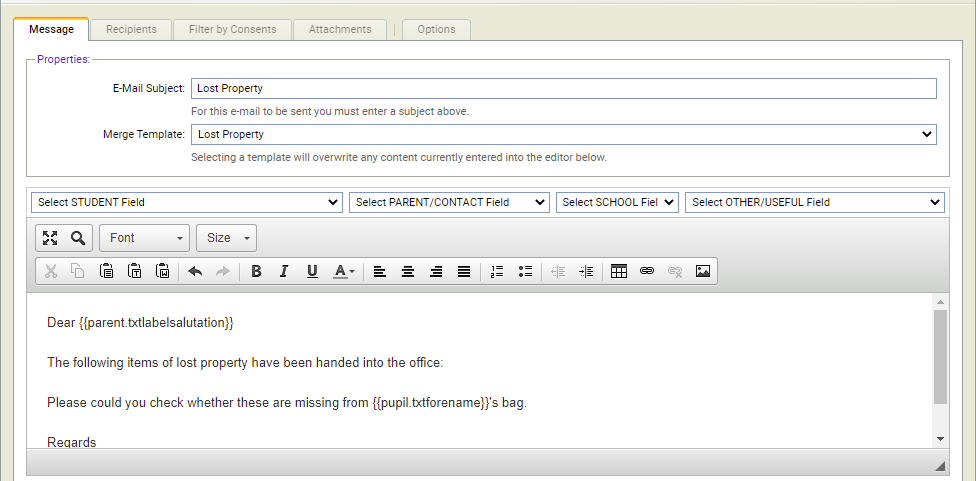 Email correspondents step 3.