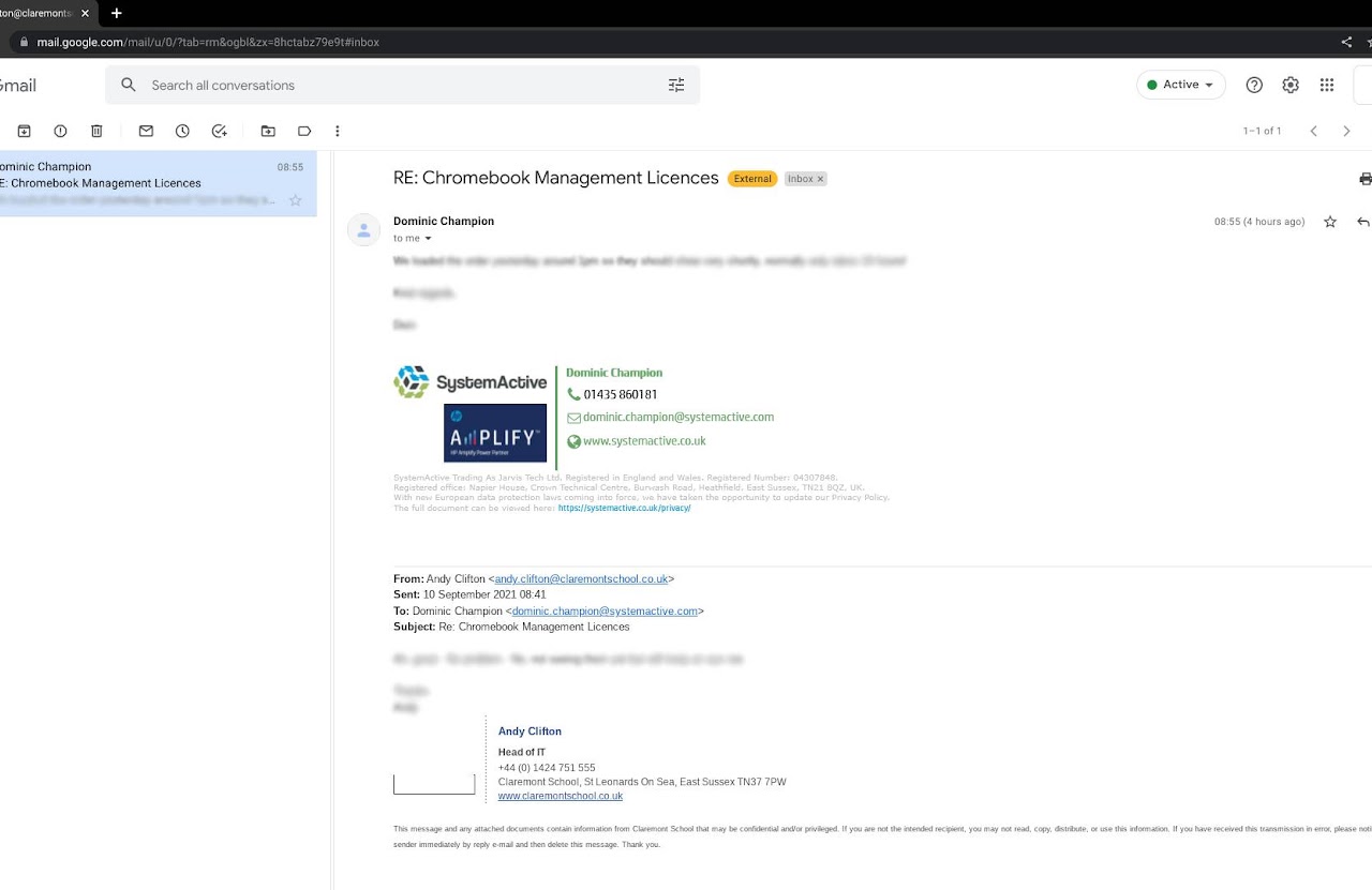 Gmail customisation step 2.