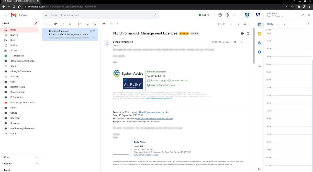 Gmail customisation step 3.