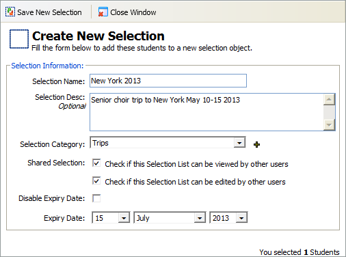 Create an iSAMS group step 2.
