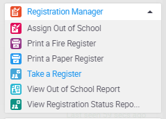 iSAMS register screen.